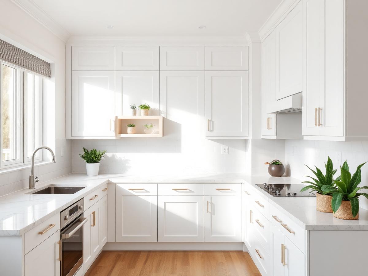 Bright clean modern kitchen